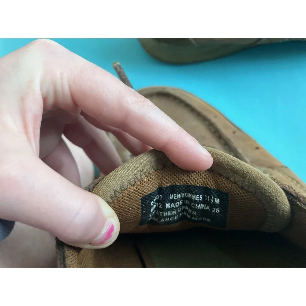Clarks 1825 Men's Brown Leather Lace-Up Boat Shoes Comfort Rubber Sole 11.5M